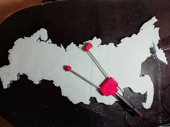 Карта России из пенопласта