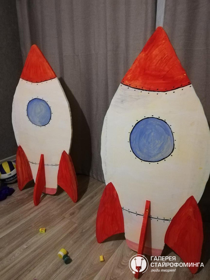 Большие ракеты из пенопласта